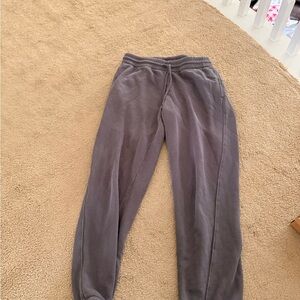 aerie Charcoal Gray Drawstring Jogger Sweatpants